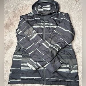 ❄️🏂🎿Oakley Jacket Mens Grey Camo Insulated Puffer Shell Hoodie Size XL